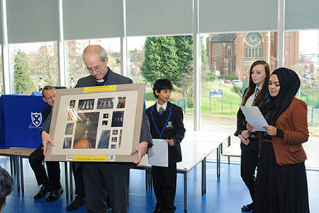 The Archbishop Presented with Photographs of the Interior of St Alban's Church