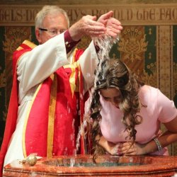 An Adult Baptism at St Alban's Church