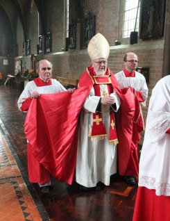 Servers Assisting Bishop Geoffrey Rowell in Procession